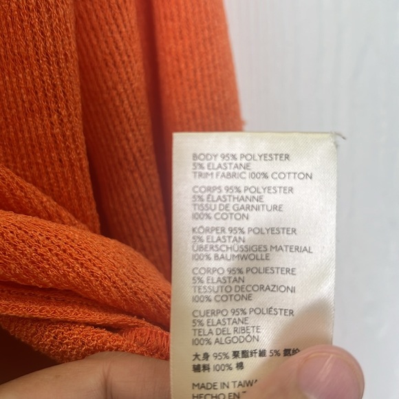 Free People - Hello Hacci Bright Orange Knit Oversized Cardigan Size Medium - Picture 9 of 13